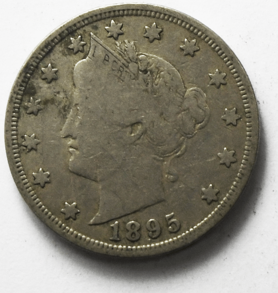 1895 5c V Liberty Nickel Five Cents Rare US Philadelphia