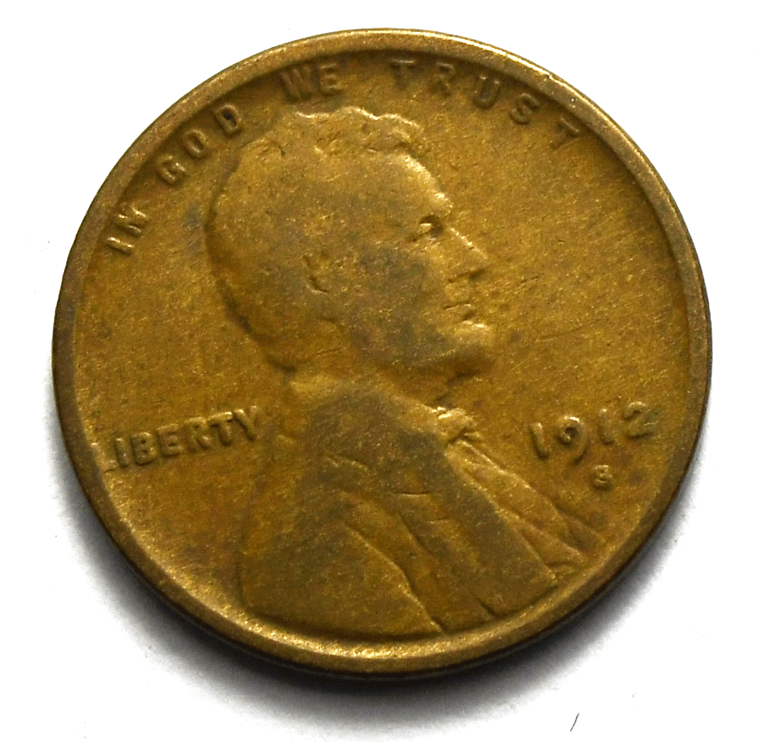 1912 S 1c Lincoln Wheat Cent San Francisco Penny Rare