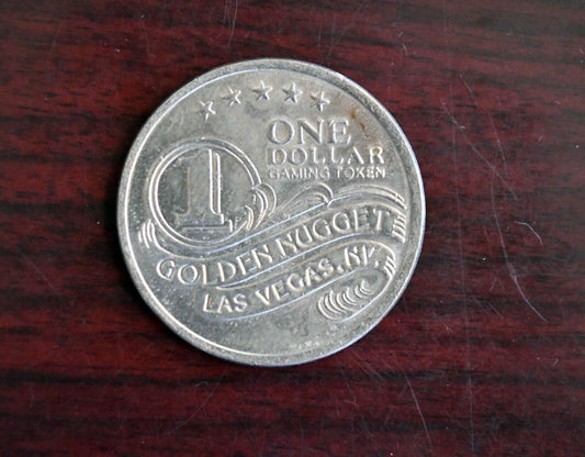 Golden Nugget Casino One Dollar Gaming Slot Token Las Vegas Nevada Original