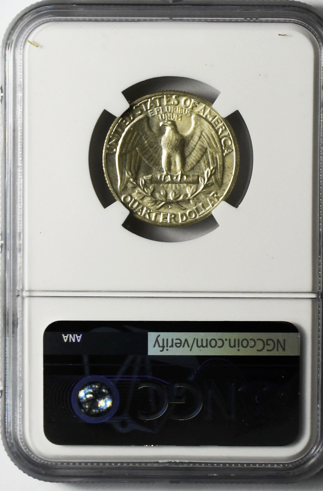 1952 D 25c Washington Silver Quarter Dollar NGC MS66