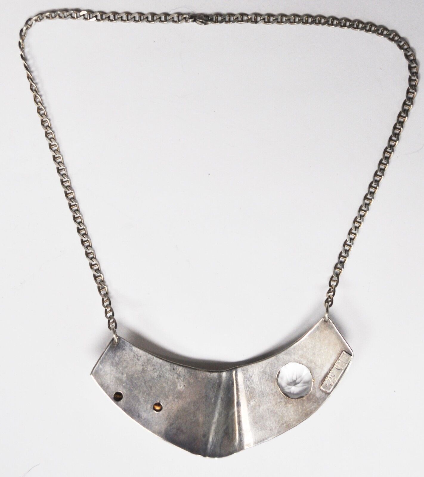 Sterling Silver Avi Soffer Large CZ Pendant 66mm Necklace 16" Israel