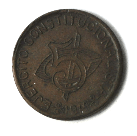 1914 Mexico Revolutionary Chihuahua 5 Five Centavos KM# 613