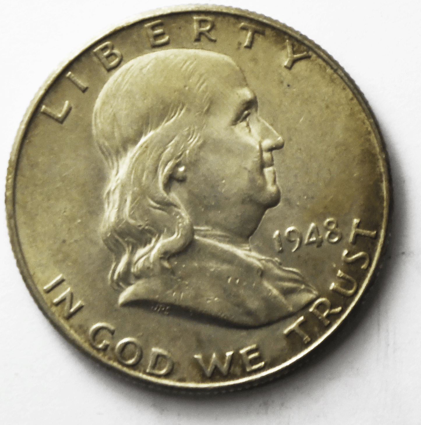 1948 50c Franklin Silver Half Dollar Fifty Cents Philadelphia AU