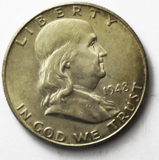 1948 50c Franklin Silver Half Dollar Fifty Cents Philadelphia AU