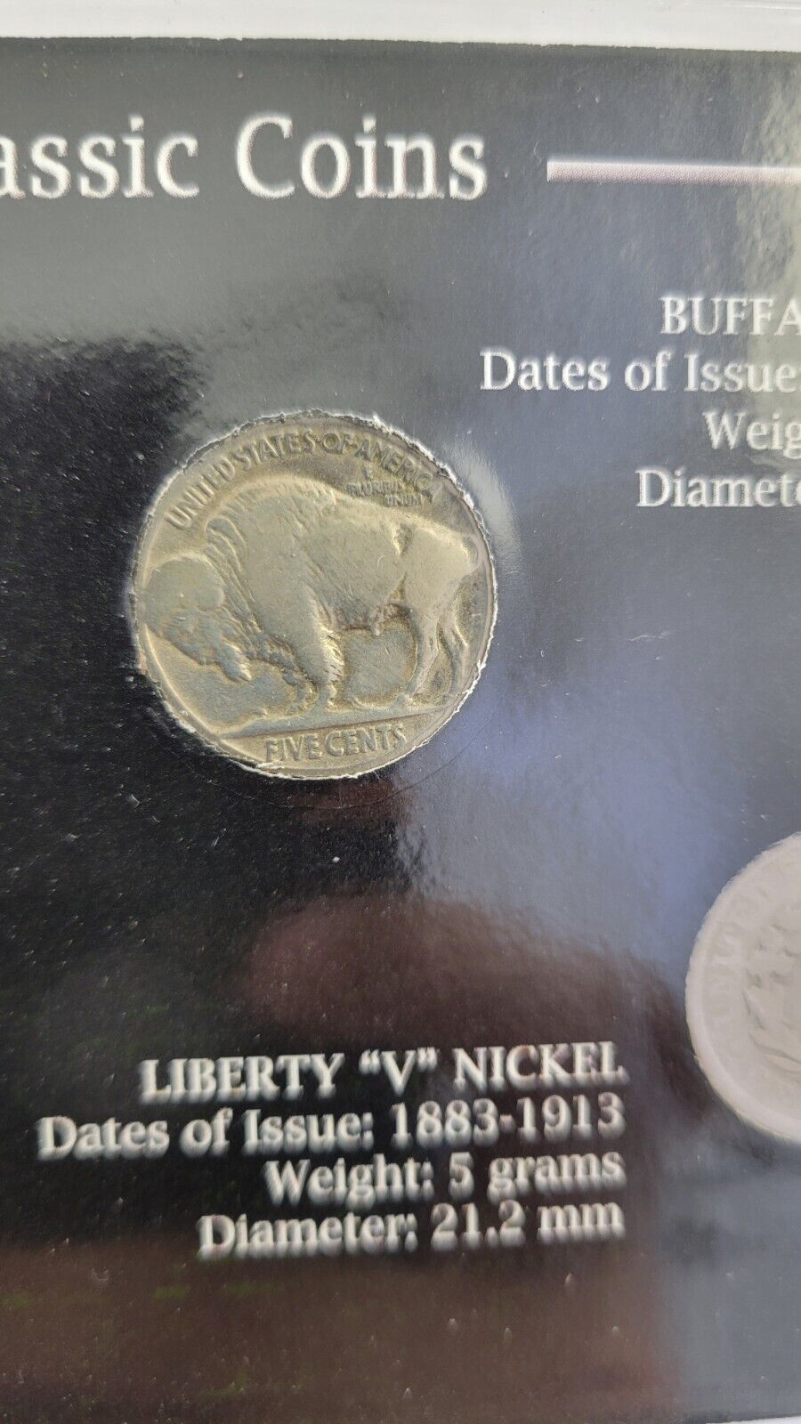 America's Classic Coins 1901 Indian Head Cent, 1936 Buffalo Nickel, 1911 Nickel