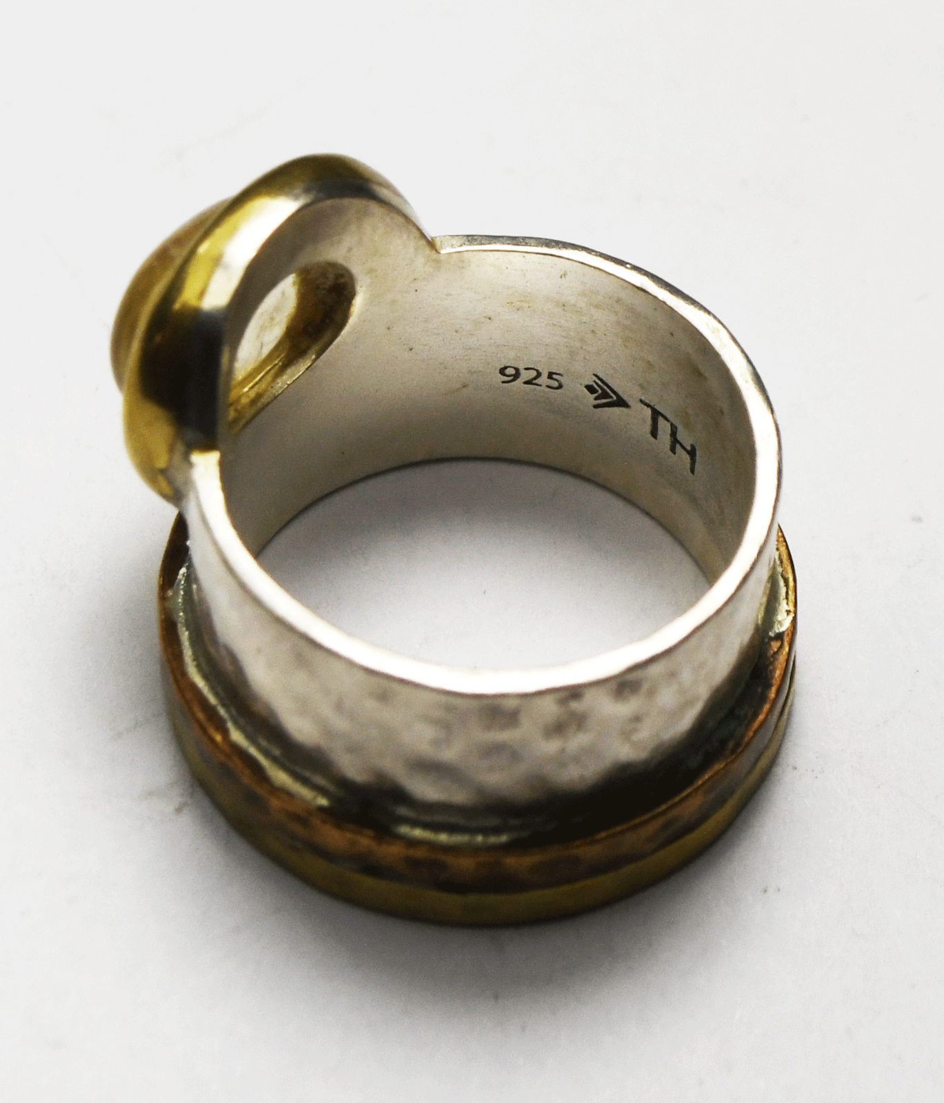 Sterling Silpada Metallic Mix R3364 Citrine Ring Copper 3-Tone 16mm Size 7