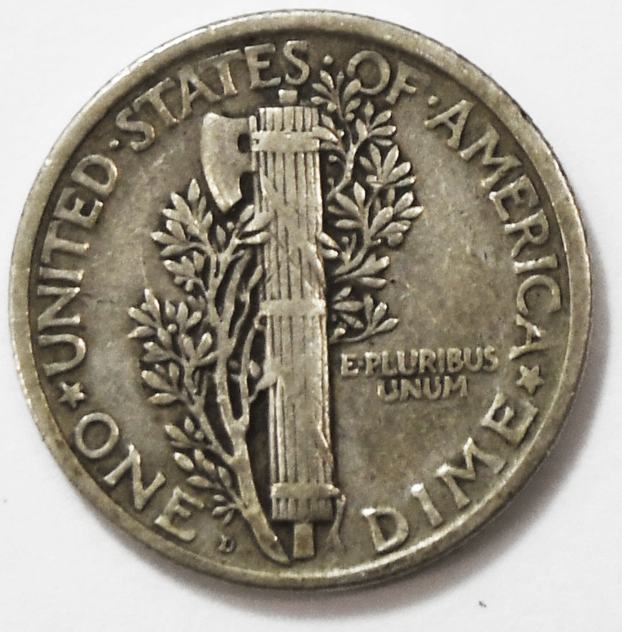 1918 D 10c Mercury Silver Dime Rare Ten Cents Denver
