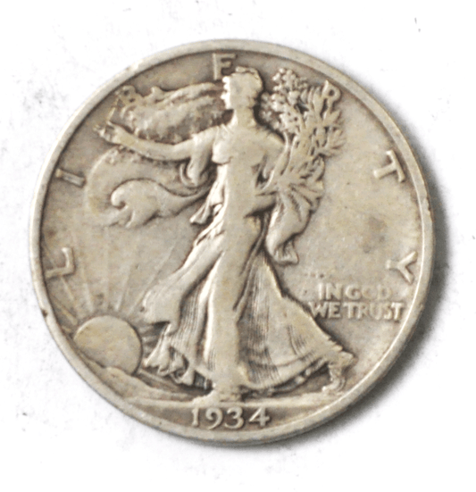 1934 S 50c Walking Half Dollar Fifty Cents US San Francisco