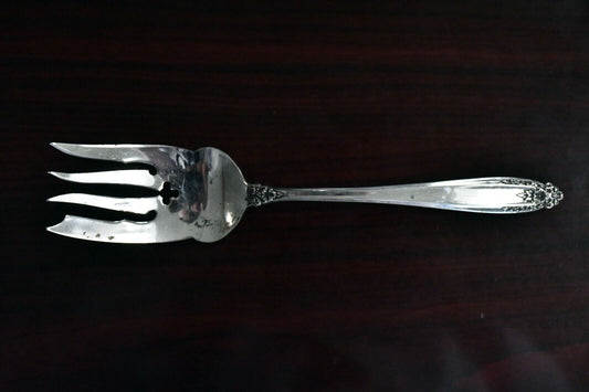 Prelude by International Sterling Silver 9" Large Cold Meat Serving Fork  2.6 oz