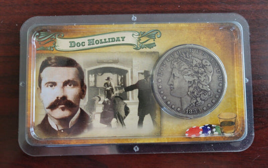 1883 P Morgan Silver Dollar in Littleton holder Doc Holiday O.K. Corral