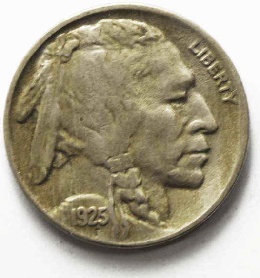1925 5c Buffalo Nickel Five Cents Philadelphia Full Horn