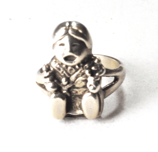 Sterling Silver Storyteller Ring 21mm RL Stamped Size 6