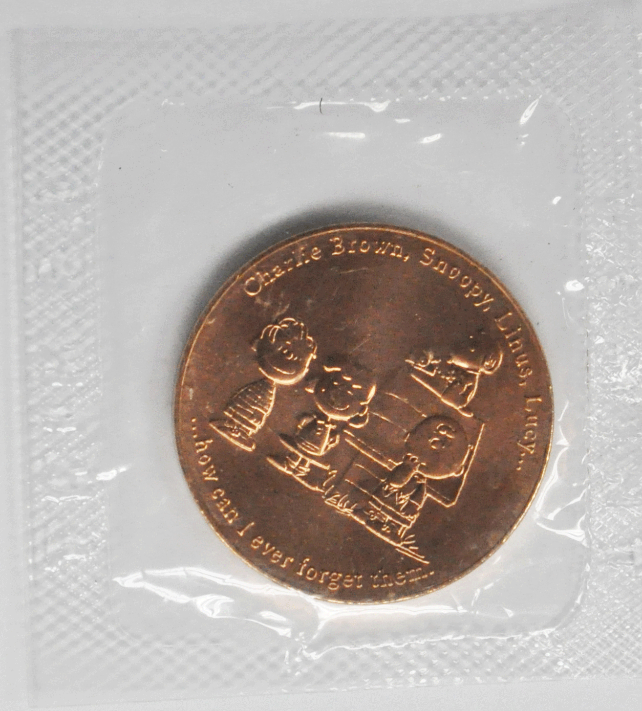Act of Congress 2000 Schulz Charlie Brown Snoopy Medal Sealed 38mm