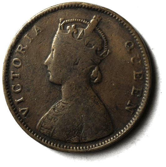 1862 India-British 1/2 Half Anna KM# 468