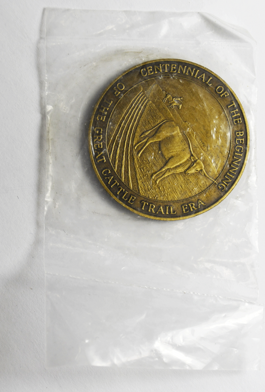 1967 Centennial of the Beginner Great Cattle Chisholm Trail Medal 40mm