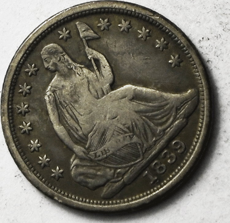 1839 O H10c Seated Liberty Silver Half Dime New Orleans Spiderweb Reverse