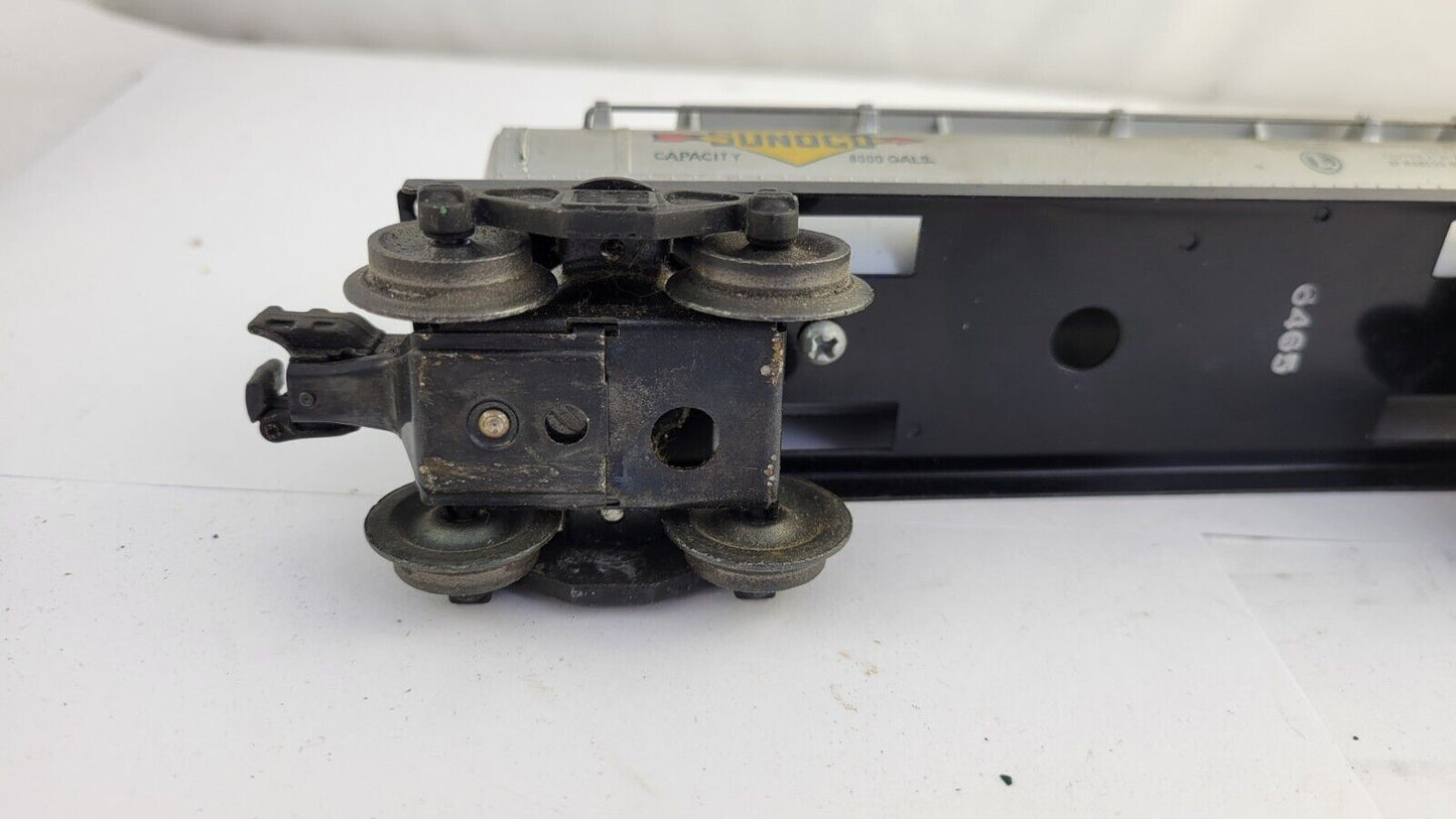 Lionel  6465 Sunoco 2 Dome Oil Tank Car Postwar Train w/Original Box Gauge O