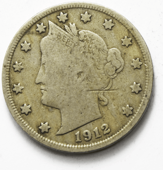 1912 5c V Liberty Nickel Five Cents Rare US Philadelphia