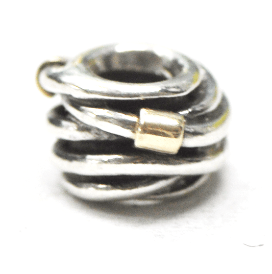 Pandora Sterling Silver 14k Twisted Rope Coiled Charm Bead 790251