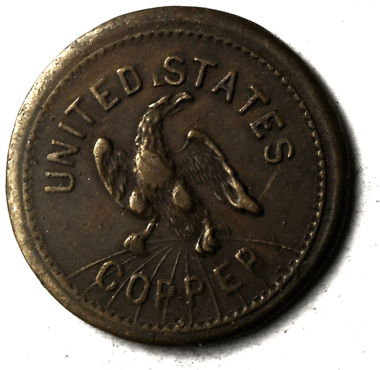 United States Copper Tradesmens Currency Patriotic Civil War Token 20mm