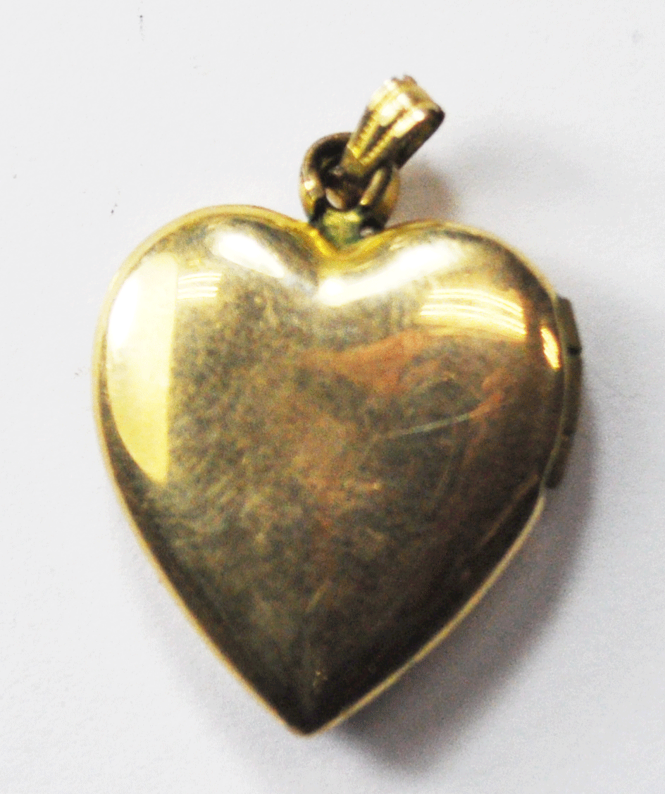 Gold Filled ALL Flower Heart Charm Locket Pendant 19mm x 23mm