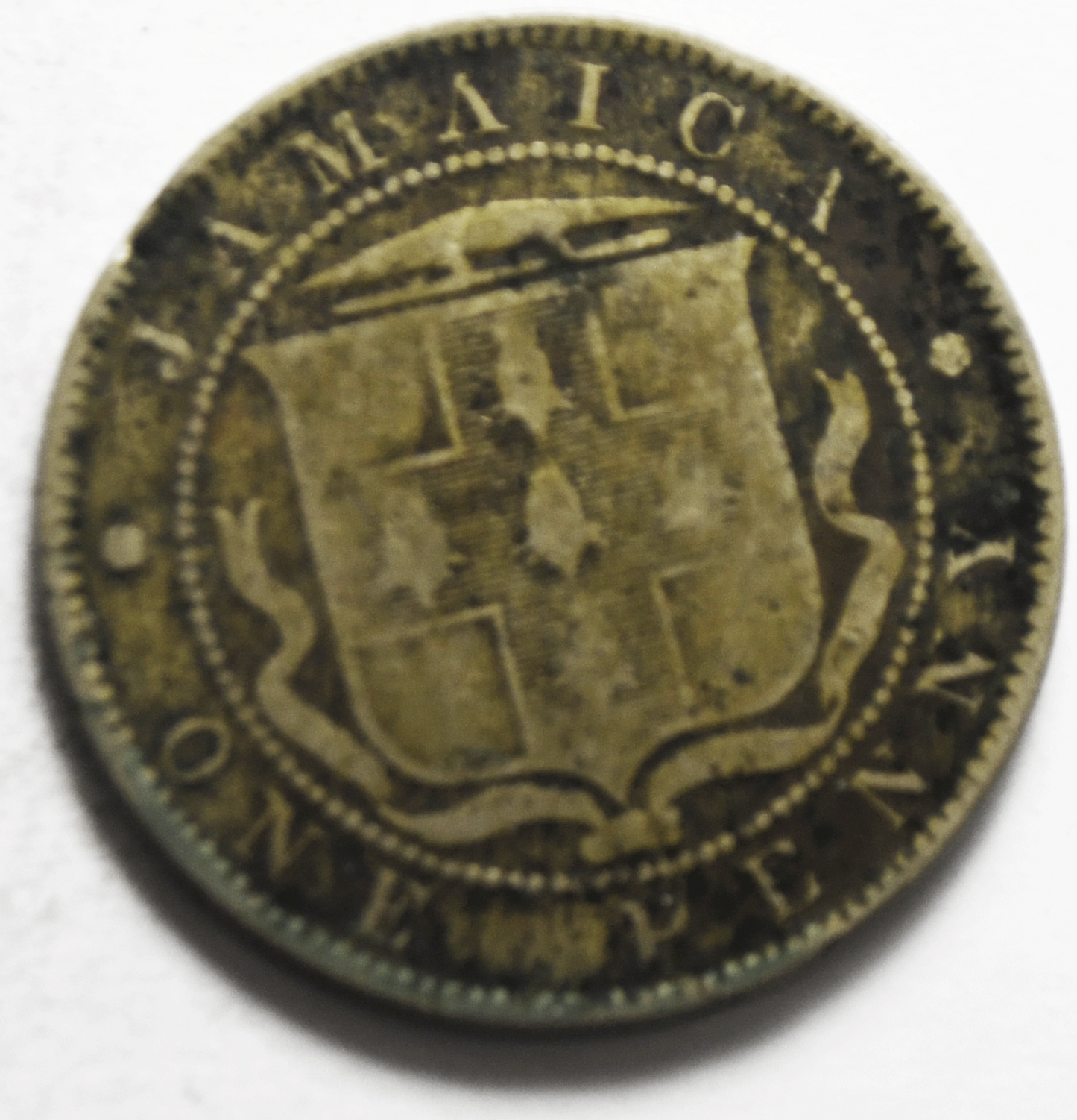 1903 Jamaica Penny KM# 20 Only 60,000 Minted