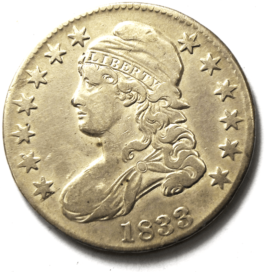 1833 50c Capped Bust Silver Half Dollar Fifty Cents