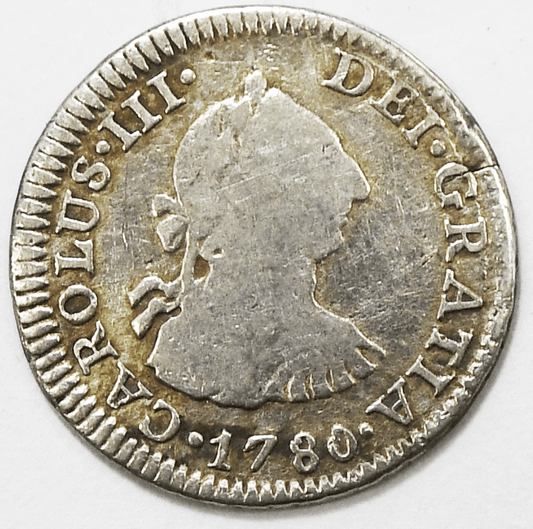 1780 Mo FF Mexico Spanish Colony Silver Half Real KM# 69.2