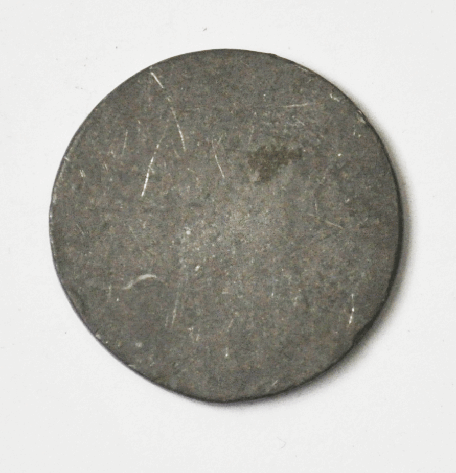 Bull Cow Taurus Grass Sun Antique Pewter Token 21mm Rare