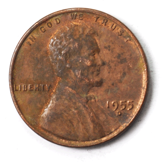 1955 D/D 1c Lincoln Wheat Penny One Cent VP-004 RPM-004