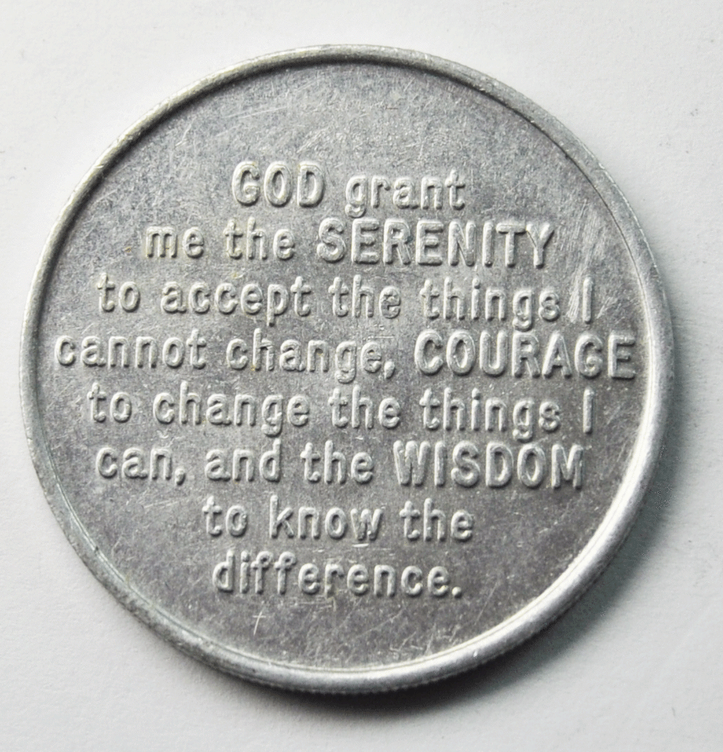 Praying Hands Aluminum Token Cross USA Serenity God Courage Wisdom