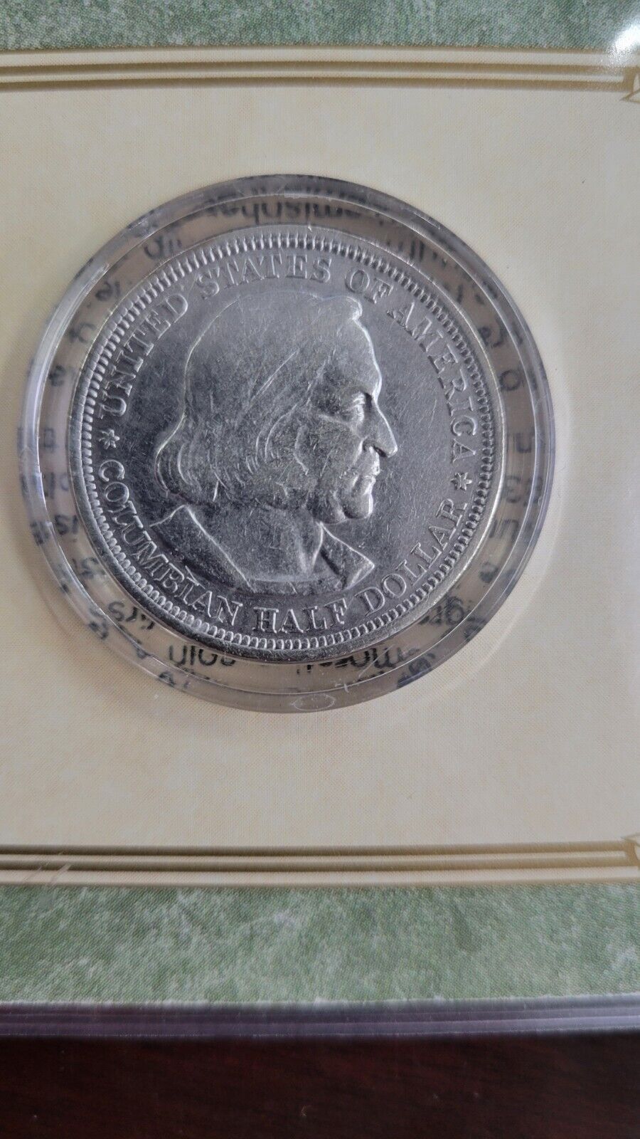 1893 American Historic Society Columbian Exposition Chicago Half Dollar