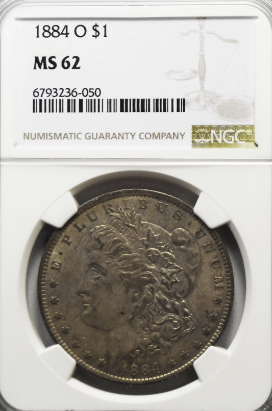1884 O $1 Morgan Silver Dollar MS62 NGC Uncirculated New Orleans