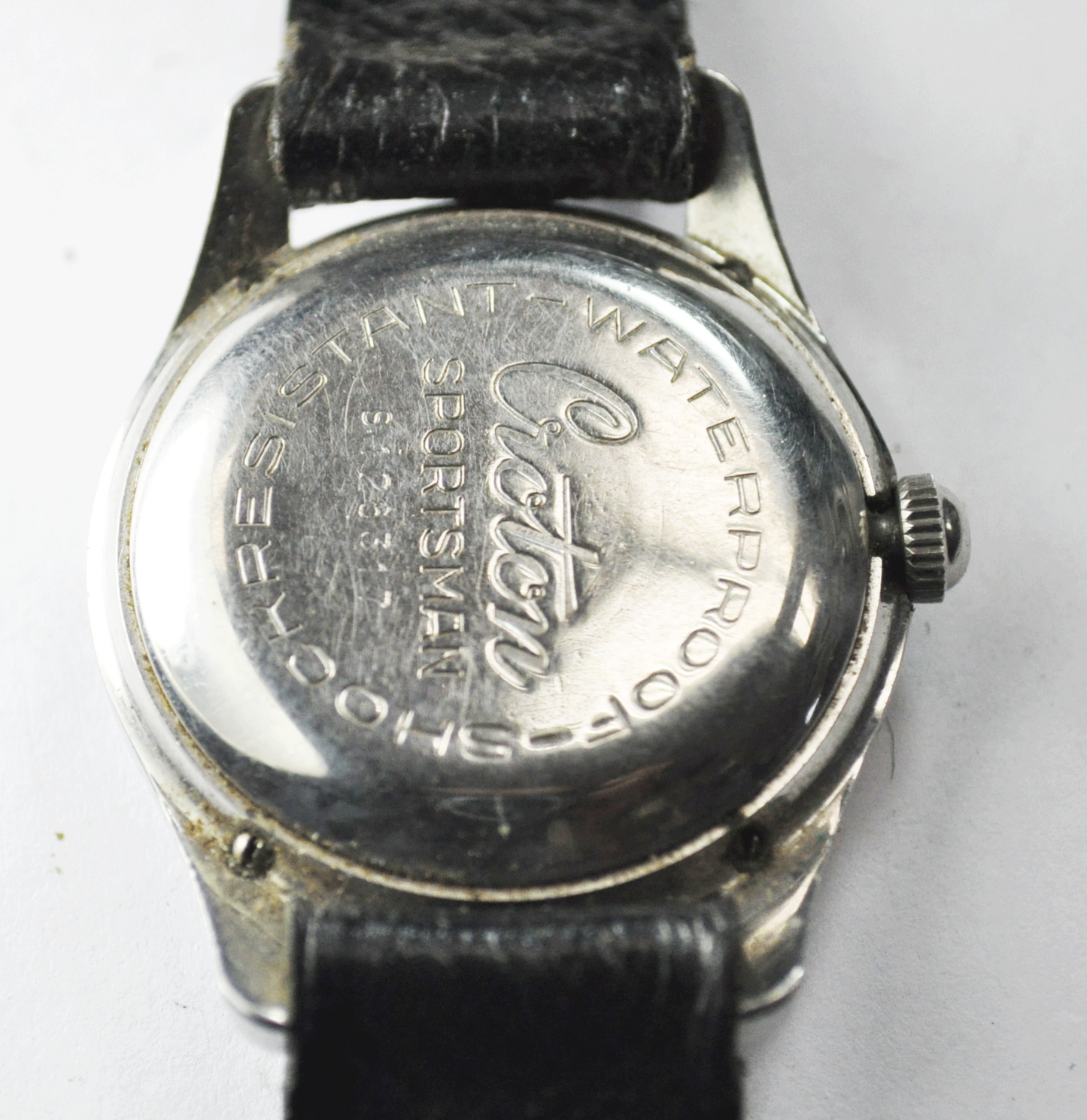 Vintage Croton Nivada Grenchen N14 C2511 Sportsman Black Dial 32mm Wristwatch