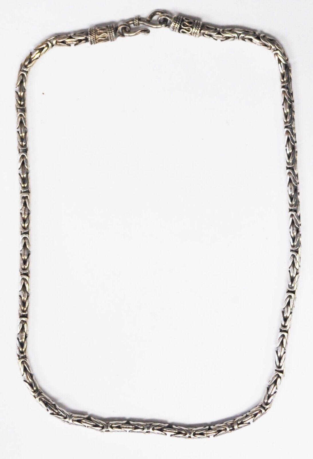 Sterling Silver Bali Byzantine Necklace 4mm 21"