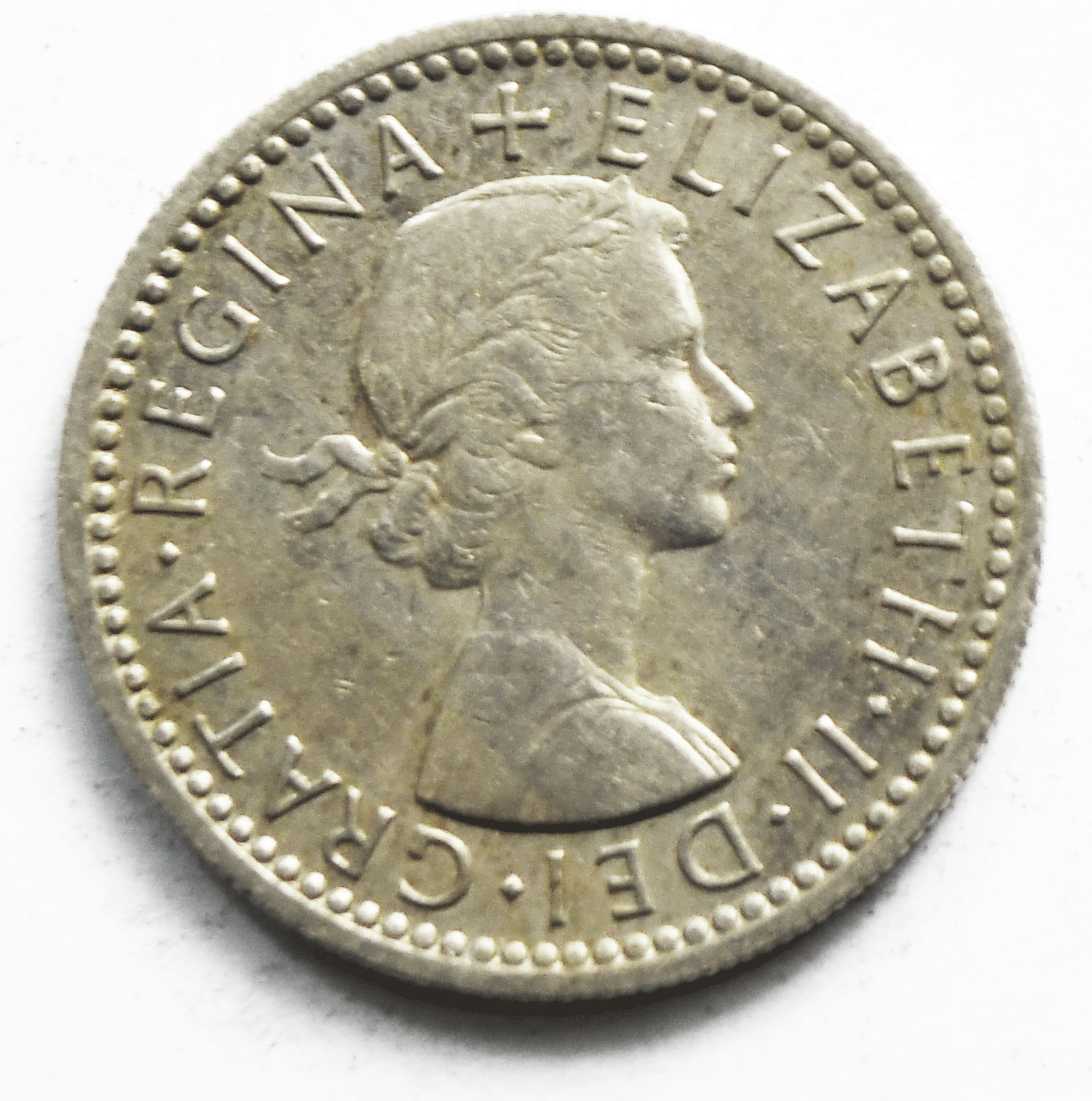 1954 Great Britain 6 Six Pence KM# 903 Copper Nickel Coin