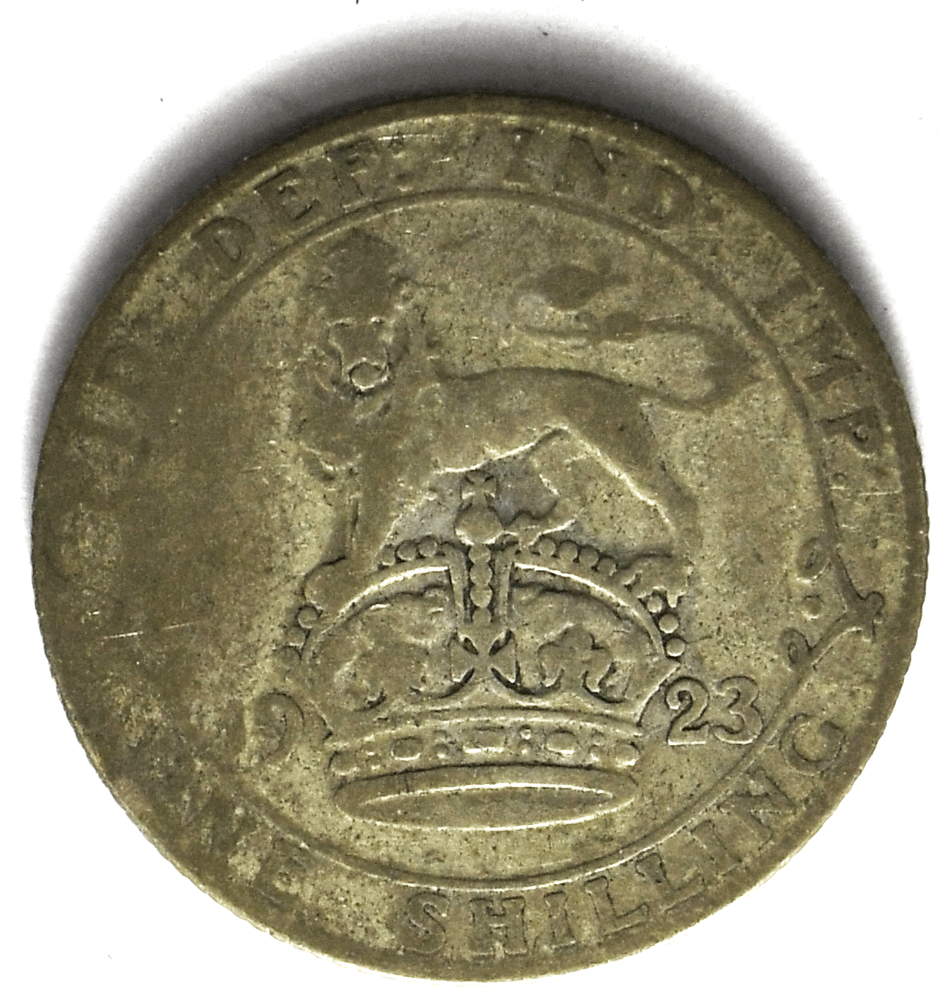 1923 Great Britain Silver One Shilling Coin KM# 816a