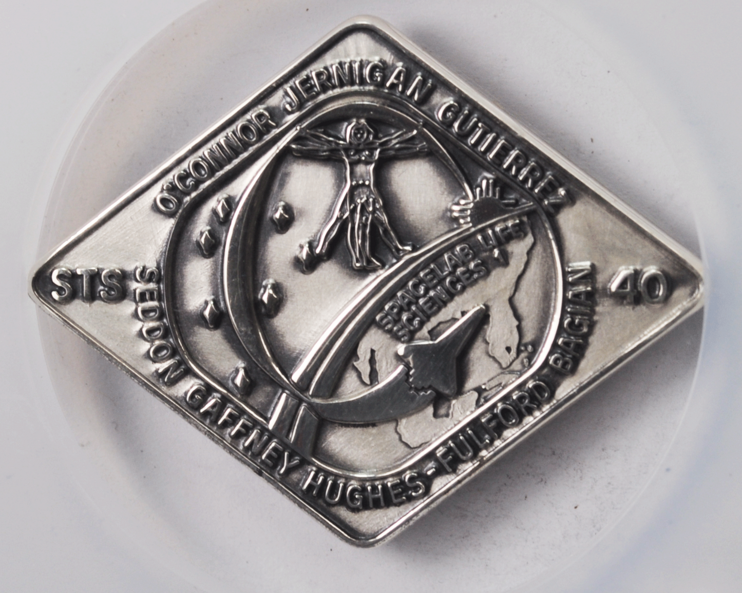 1991 STS-40 Robbins Silver Space Medal Unflown #126 NGC MS66 Atlantis