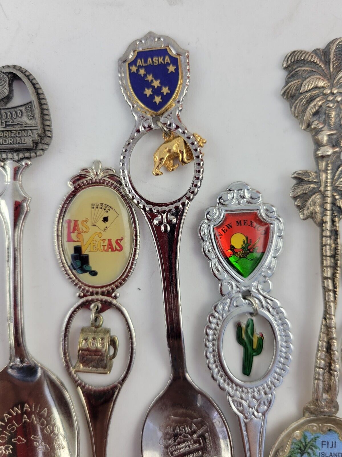 17pc Set of Vintage Souvenir Spoons Germany,  Arizona,  London,  Vegas,  Paris