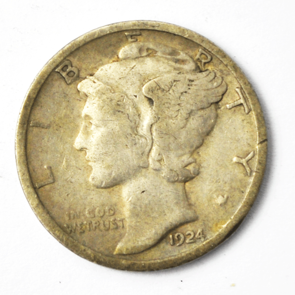 1924 S Mercury Silver Dime Rare Ten Cents San Francisco