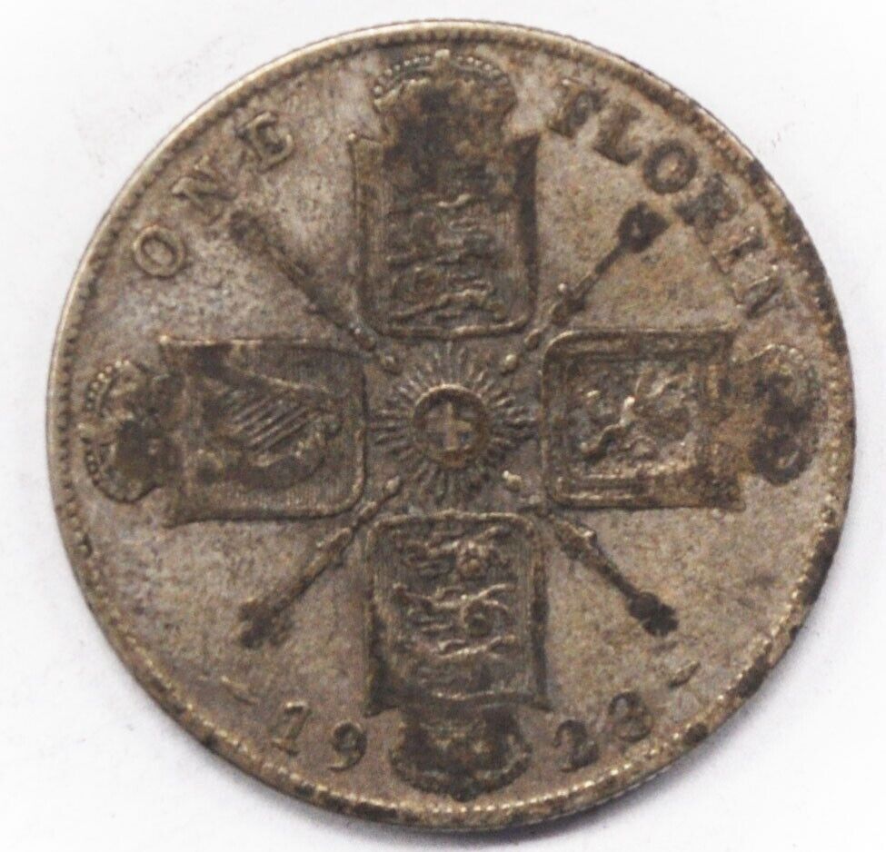 1923 Great Britain Silver Florin Silver Coin KM# 817a