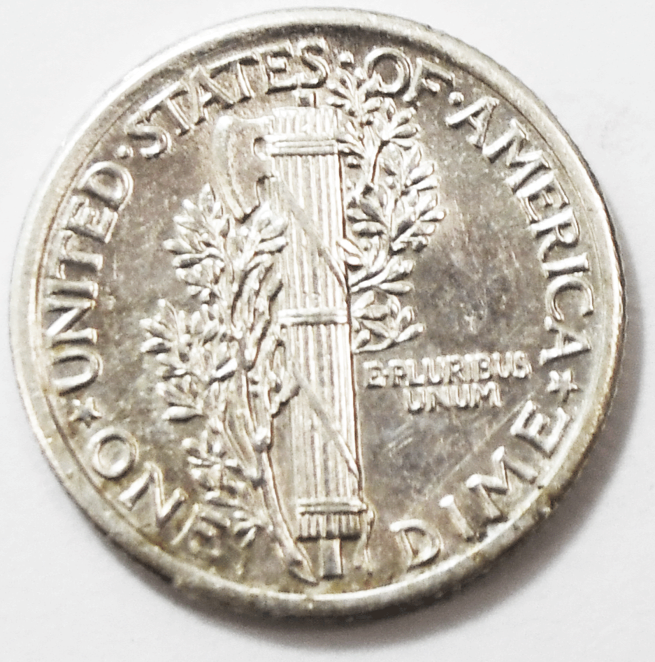 1917 10c Mercury Silver Dime Rare Ten Cents Philadelphia AU