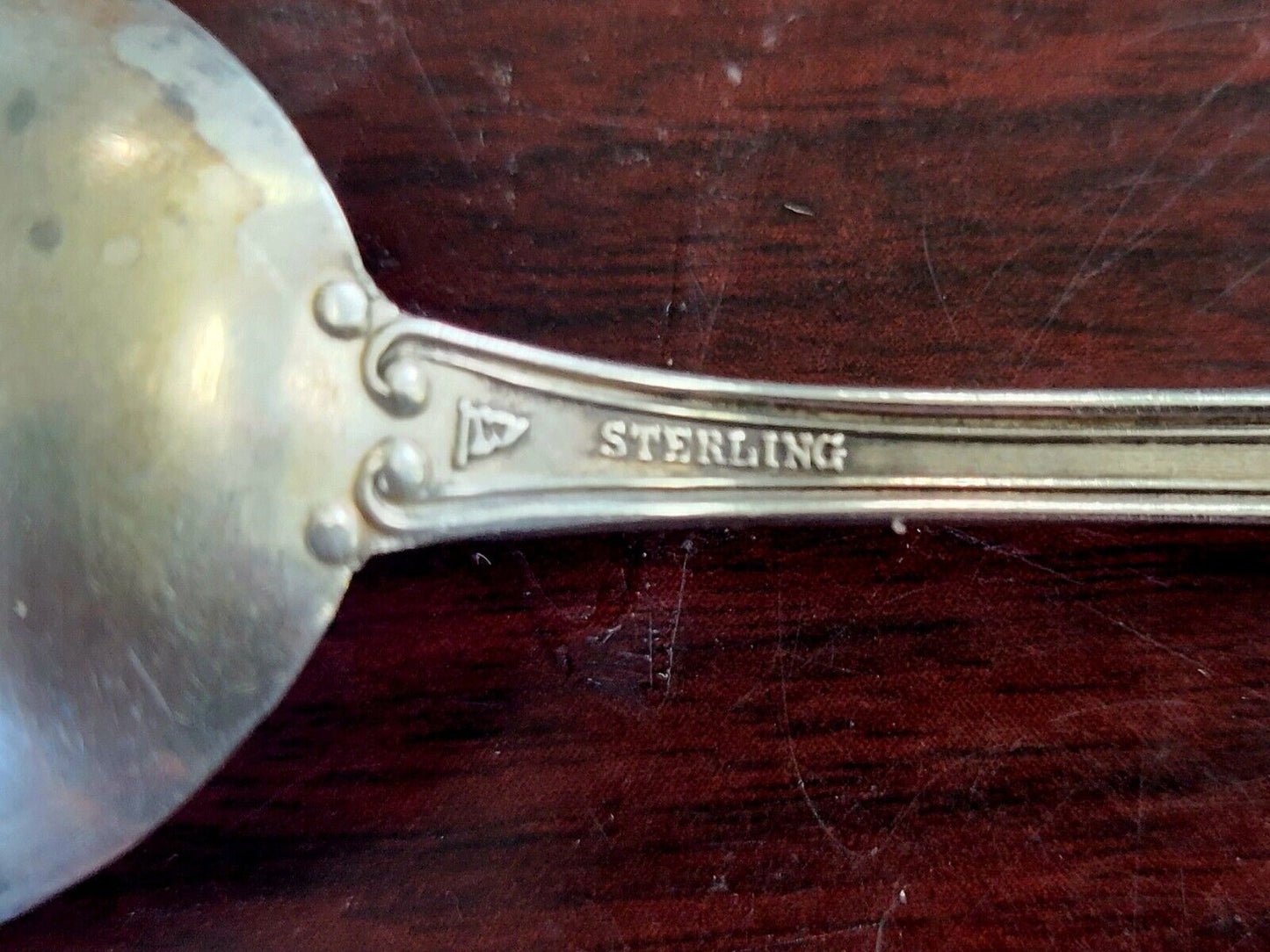 Sterling Silver Souvenir Spoon Lawrence, Michigan MI Hand Engraved Watson