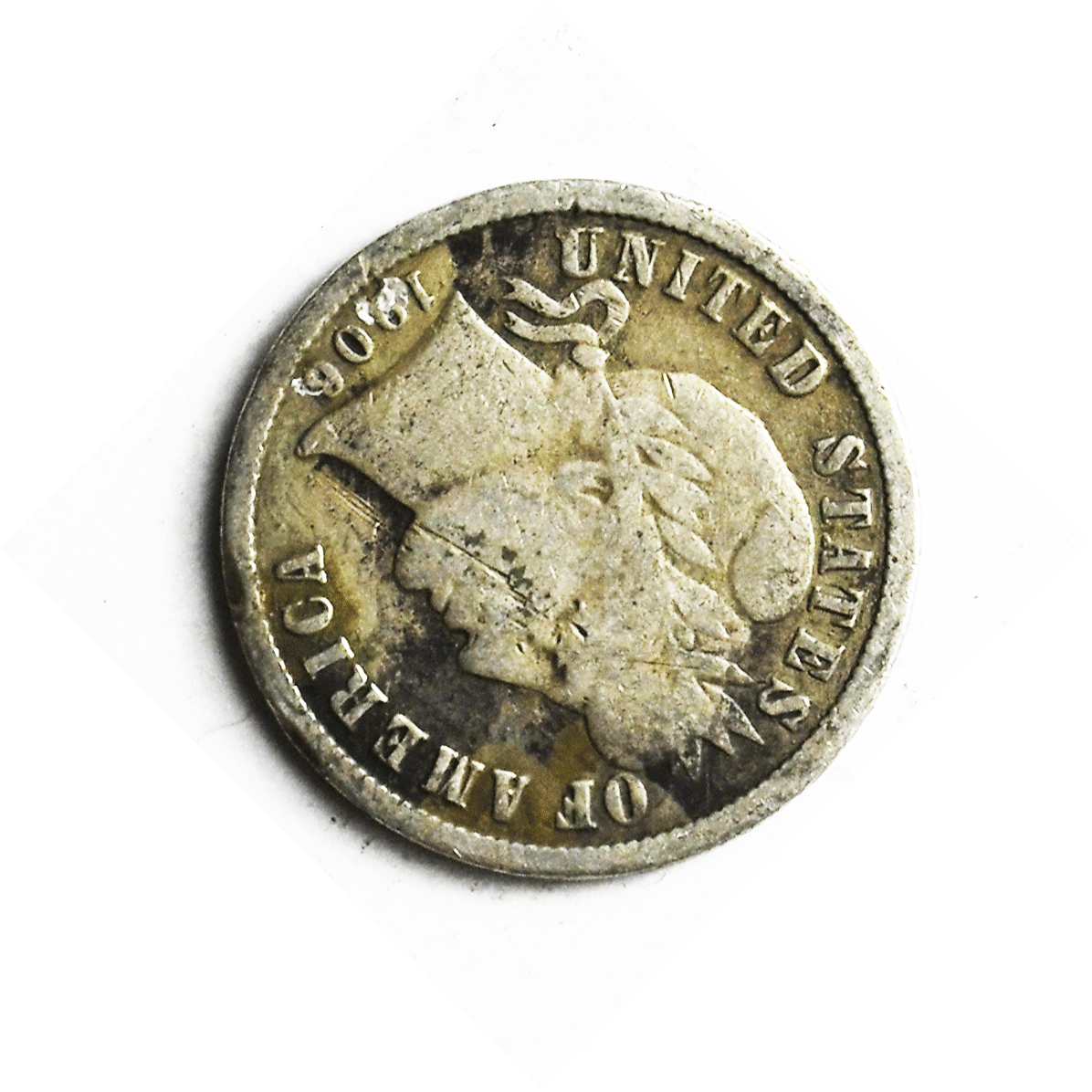 1906 D 10c Barber Silver Dime Rare Ten Cents Denver