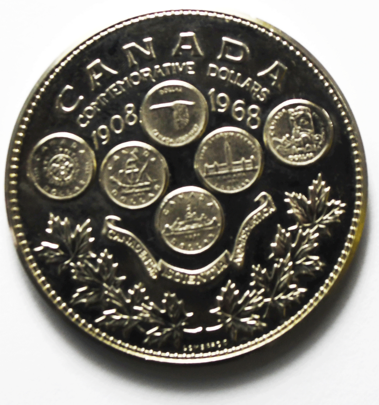 1968 Canada Proof Commemorative 60 Years Numismatic Dollar 38mm