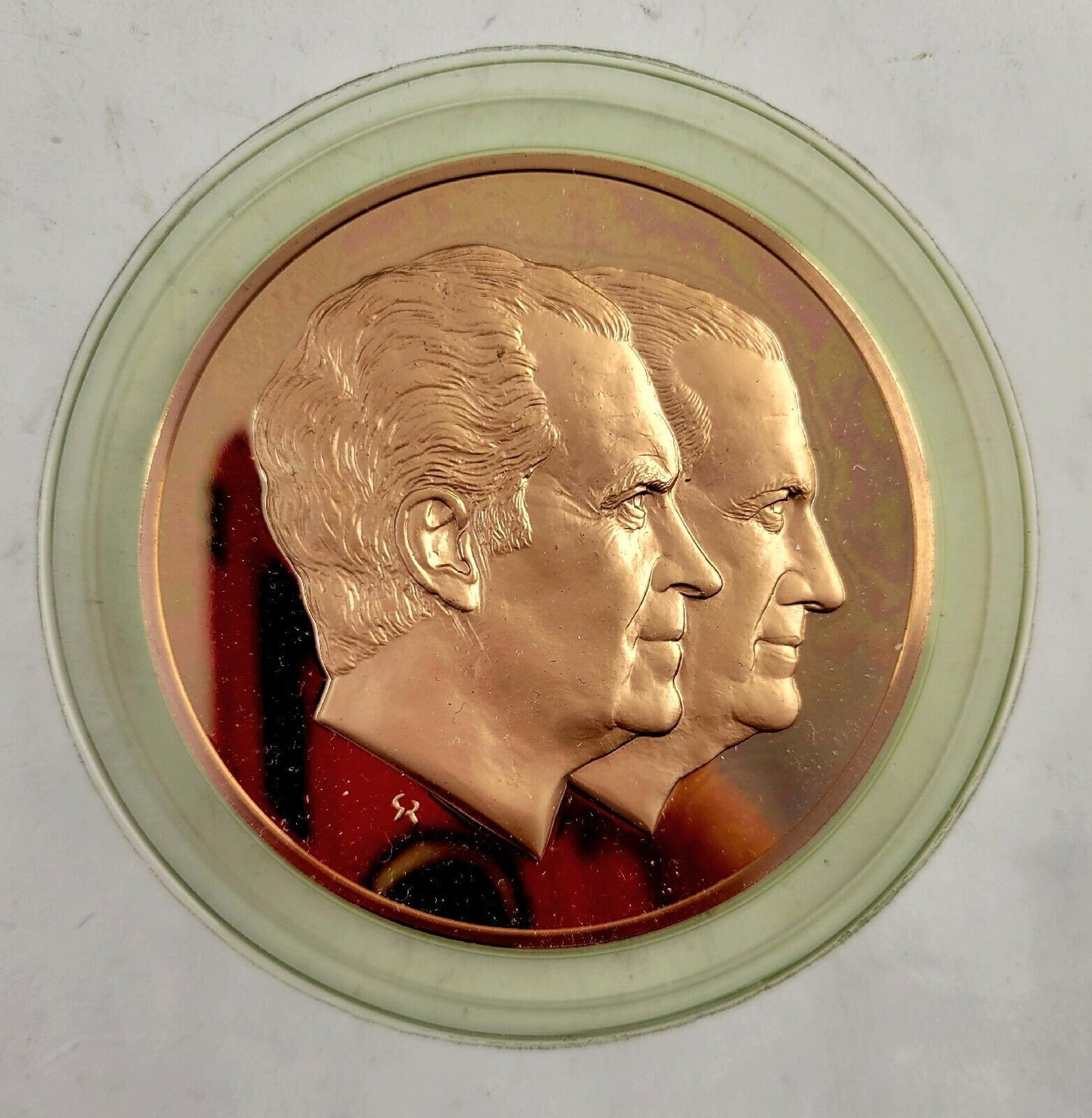 1973 President Richard NIXON / AGNEW INAUGURAL BRONZE PROOF MEDAL Franklin Mint