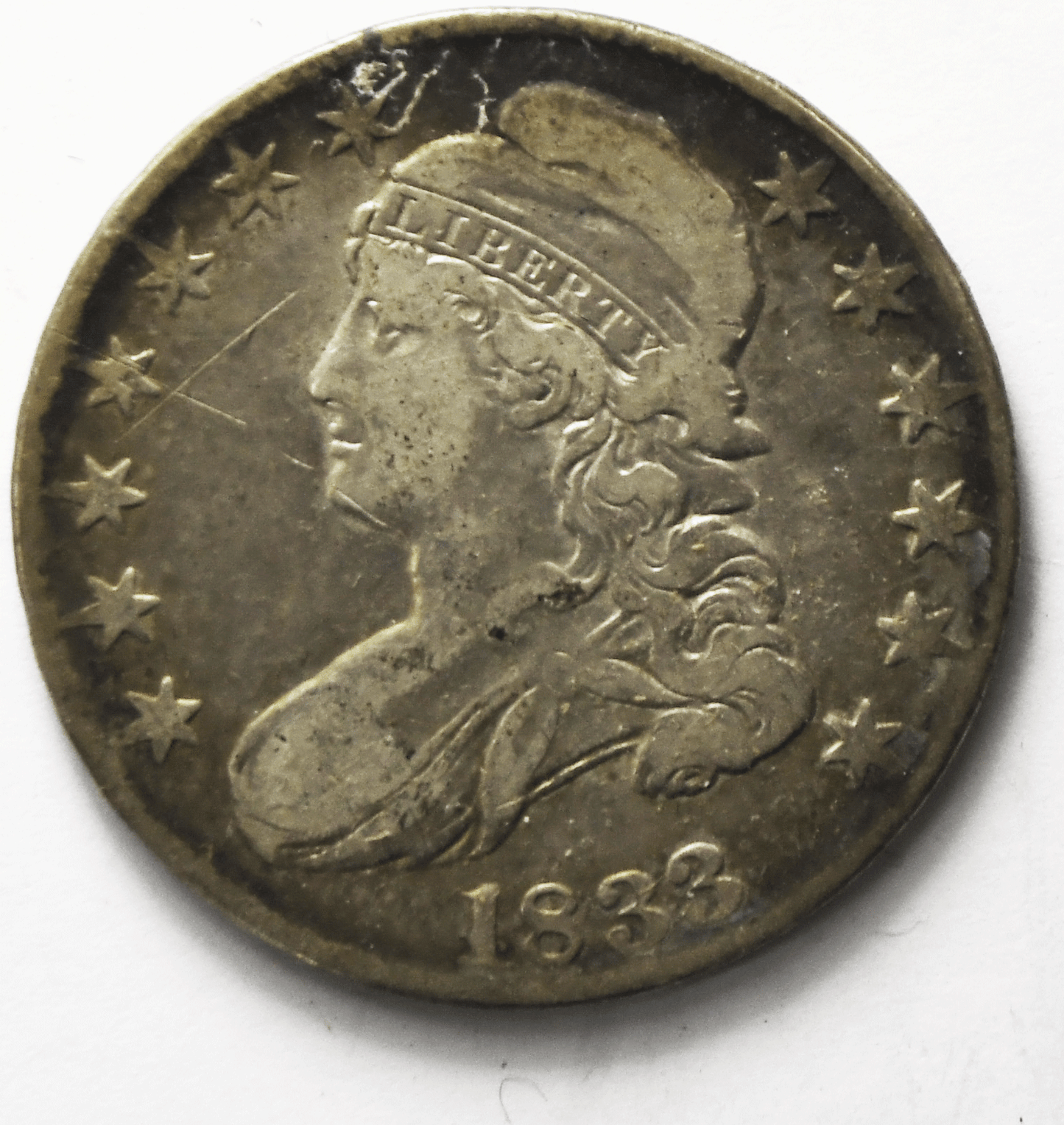 1833 50c Capped Bust Silver Half Dollar Fifty Cents