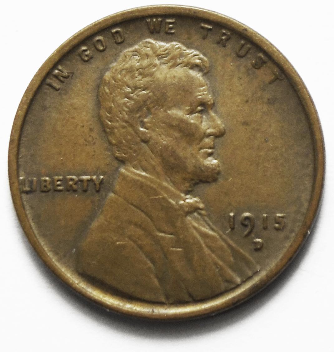 1915 D 1c Lincoln One Cent Wheat Cent Denver