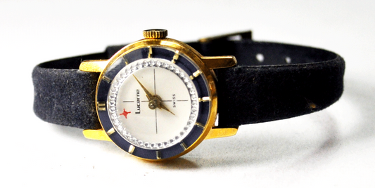 Ladies Lucerne Swiss Mystery Dial Second Hand Wristwatch 22mm Not Running