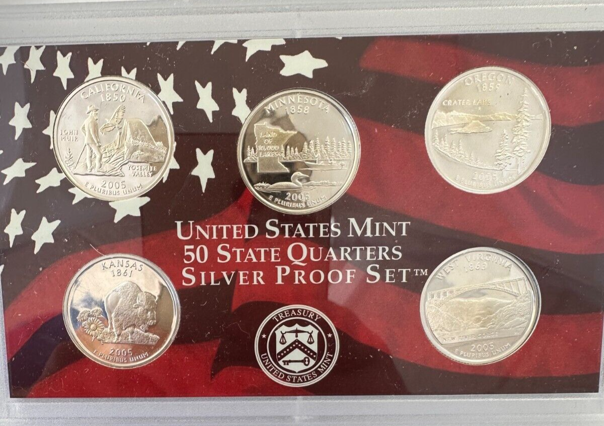 2005 US Mint Silver Proof Set w/COA - Free Shipping USA